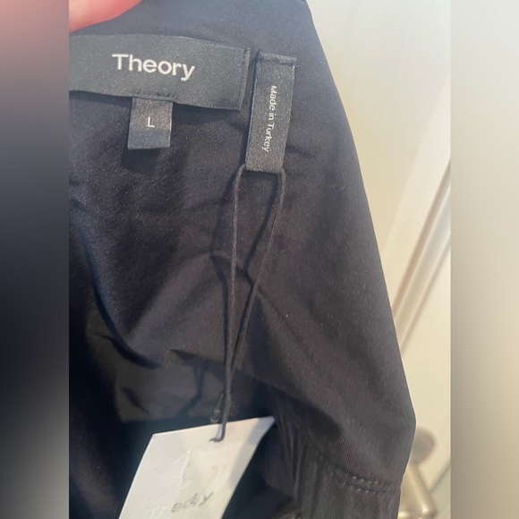 Theory One Shoulder Mini Dress NWT L - Picture 4 of 6